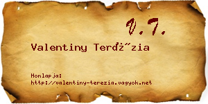 Valentiny Terézia névjegykártya