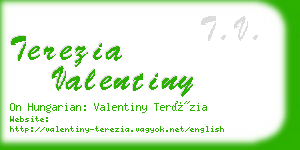 terezia valentiny business card